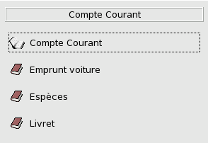 Figure 6.1 : Liste des comptes