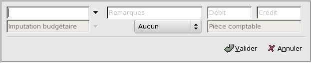 Figure 6.6 : Saisie d'une ligne de ventilation