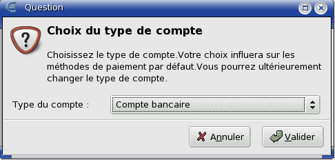 Figure 7.1 : Création d'un nouveau compte