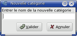 Figure 11.3 : Catégories : création d'une nouvelle catégorie