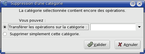 Figure 11.4 : Suppression d'une catégorie