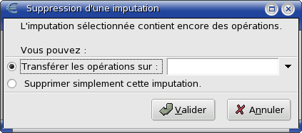 Figure 12.4&nbsp;: Suppression d'une imputation budg�taire