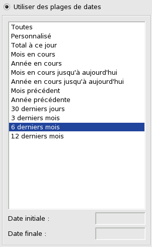 Figure 15.3 : Création d'un état : sélection d'après la date