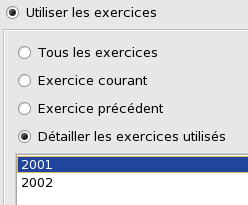 Figure 15.4 : Création d'un état : sélection d'après les exercices