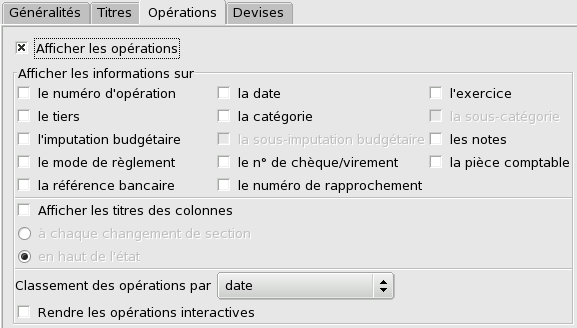 Figure 15.18 : Création d'un état : affichage des opérations